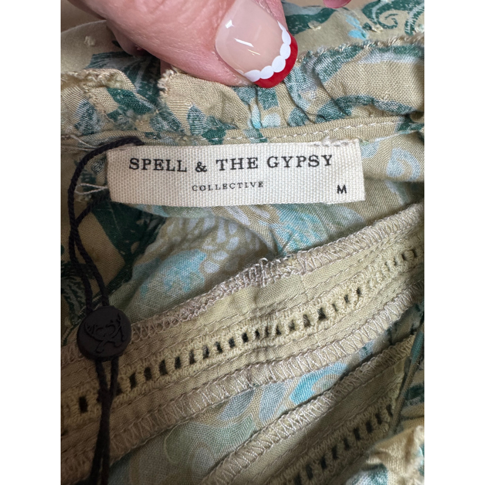 Spell and the Gypsy Collective Aurora Swing Dress Avocado Green Medium - Picture 3 of 14